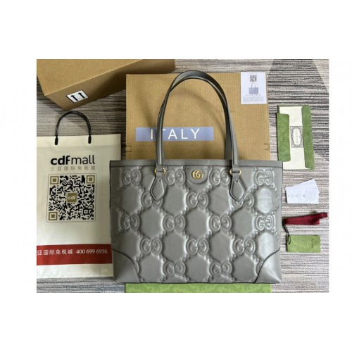 Gucci Matelasse leather medium tote bag in Gray Matelasse leather Gucci Matelasse leather medium tote bag in Gray Matelasse leather