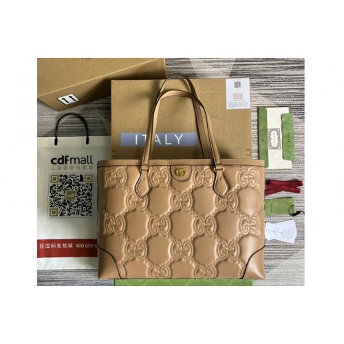 Gucci Matelasse leather medium tote bag in Beige Matelasse leather