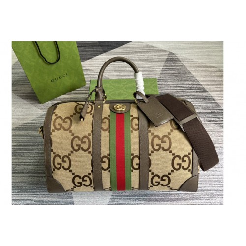 Gucci Ophidia medium duffle bag in Camel and ebony jumbo canvas Gucci Ophidia medium duffle bag in Camel and ebony jumbo canvas