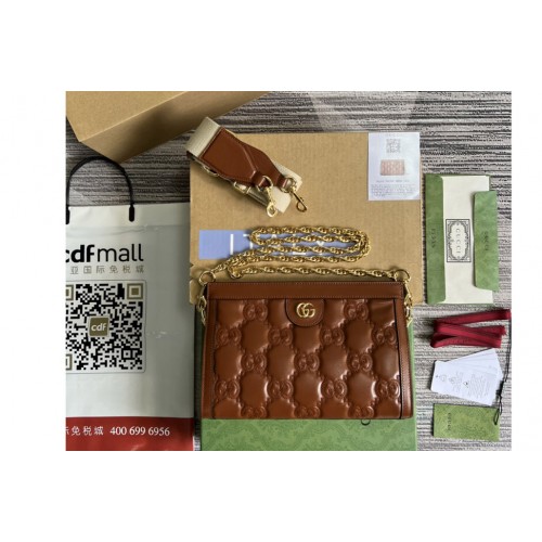 Gucci Matelasse leather small bag in Brown Matelasse leather