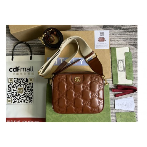Gucci Matelasse leather small bag in Brown Matelasse leather
