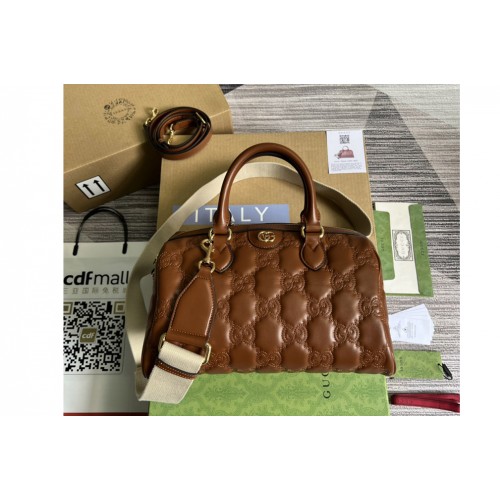 Gucci Matelasse leather medium bag in Brown Matelasse leather Gucci Matelasse leather medium bag in Brown Matelasse leather