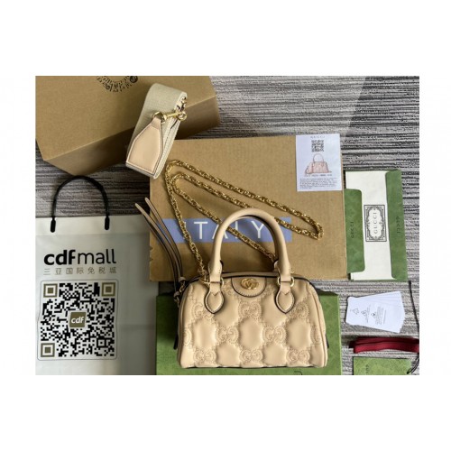 Gucci ‎ Matelasse leather mini bag in Beige Matelasse leather