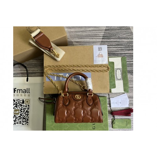 Gucci Matelasse leather mini bag in Brown Matelasse leather Gucci Matelasse leather mini bag in Brown Matelasse leather