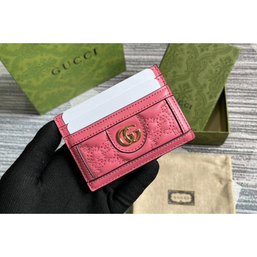Gucci Matelasse Card Case in Pink Matelasse leather Gucci Matelasse Card Case in Pink Matelasse leather