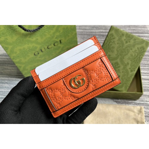 Gucci Matelasse Card Case in Orange Matelasse leather Gucci Matelasse Card Case in Orange Matelasse leather