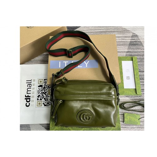Gucci Shoulder Bag With Tonal Double G in Forest green leather Gucci Shoulder Bag With Tonal Double G in Forest green leather