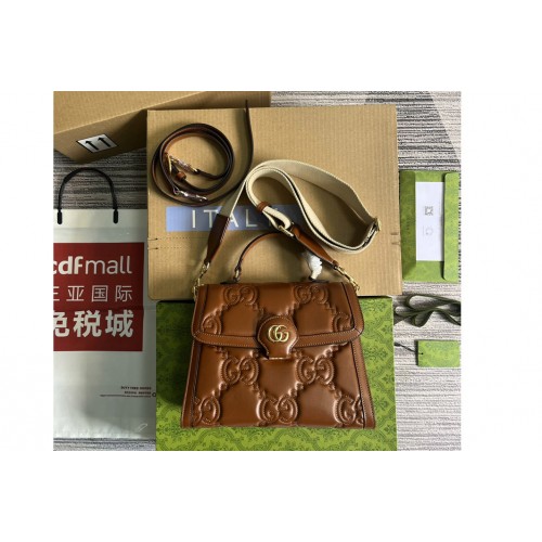 Gucci Matelasse Handbag in Brown Matelasse leather