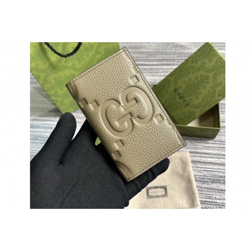 Gucci Jumbo Card Case in Taupe jumbo leather Gucci Jumbo Card Case in Taupe jumbo leather