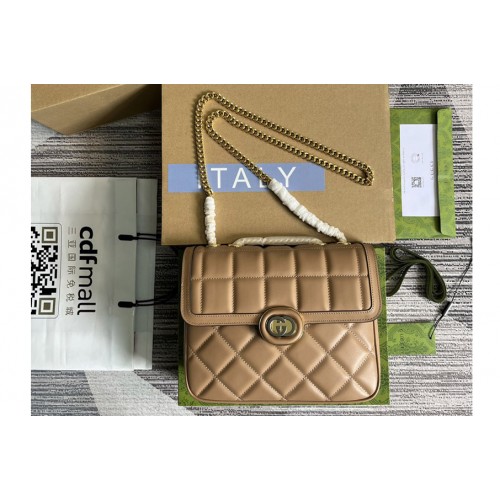 Gucci Deco Small Shoulder Bag in Beige quilted leather Gucci Deco Small Shoulder Bag in Beige quilted leather