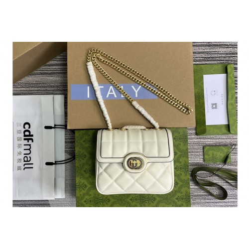 Gucci Deco Mini Shoulder Bag in White quilted leather Gucci Deco Mini Shoulder Bag in White quilted leather