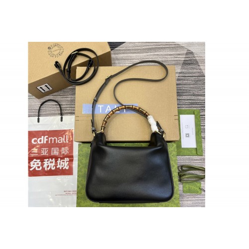 Gucci Diana Medium Shoulder Bag In Black Leather Gucci Diana Medium Shoulder Bag In Black Leather