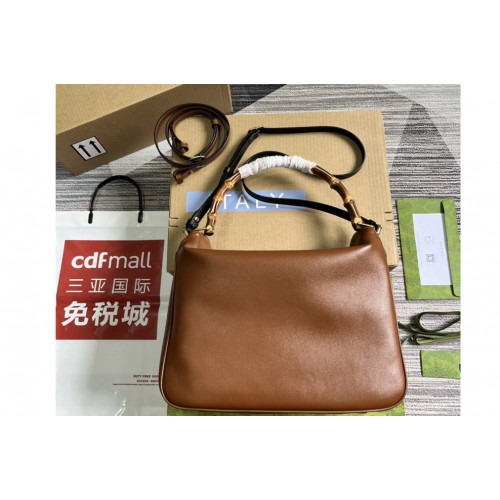 Gucci Diana Large Shoulder Bag in Brown leather