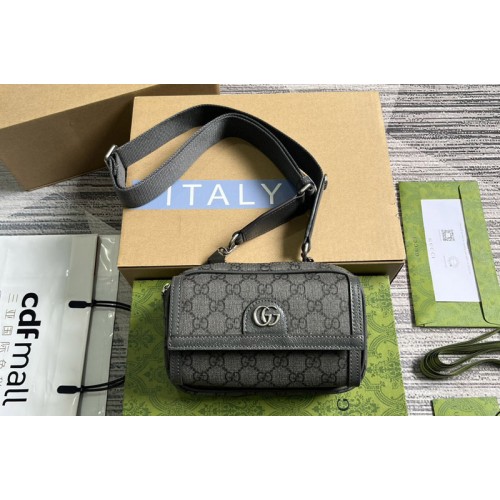 Gucci Ophidia Mini Bag in Grey and black Supreme canvas