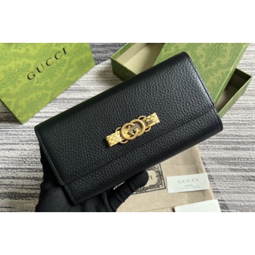Gucci Wallet With Interlocking G Python Bow in Black leather Gucci Wallet With Interlocking G Python Bow in Black leather