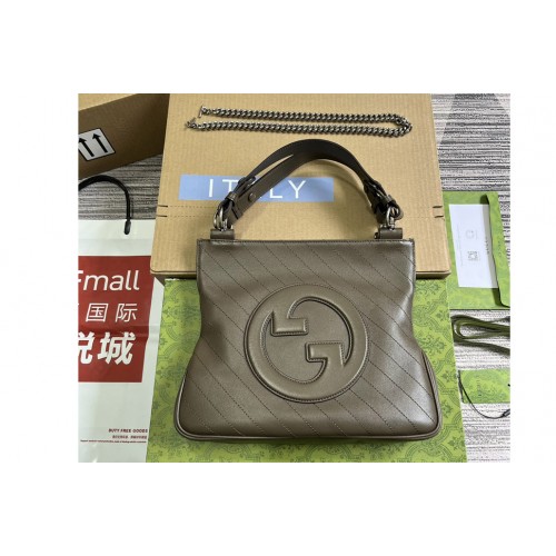 Gucci Blondie Small Tote Bag in Brown leather
