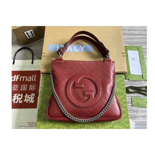 Gucci Blondie Small Tote Bag in Red leather