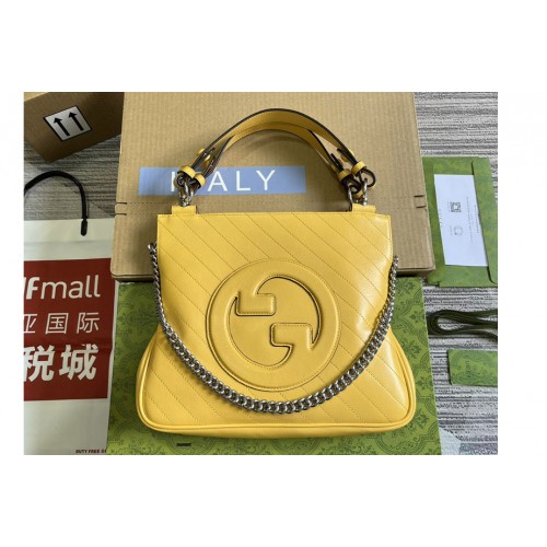 Gucci Blondie Small Tote Bag in Yellow leather