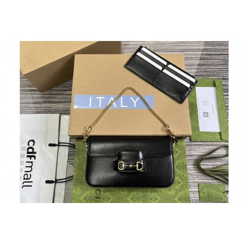 Gucci Horsebit 1955 Mini Bag in Black Leather