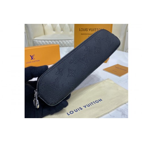 Louis Vuitton GI0397 Elisabeth pencil pouch in Black Mahina leather