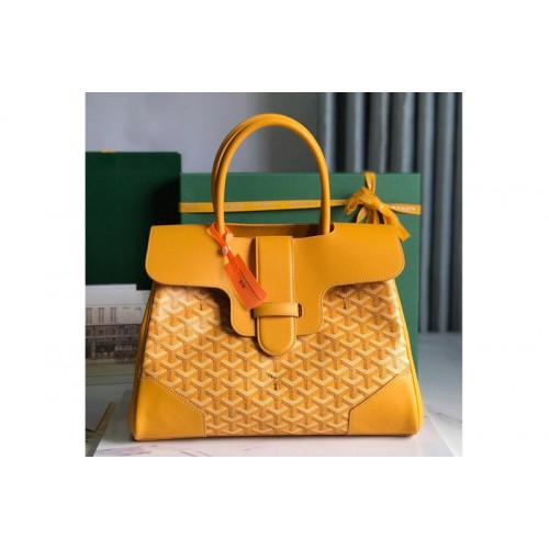 Goyard Saigon tote bag in Yellow Goyardine Canvas