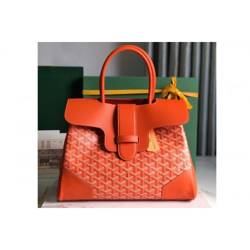Goyard Saigon tote bag in Orange Goyardine Canvas