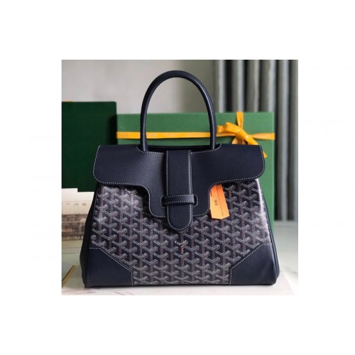 Goyard Saigon tote bag in Navy Blue Goyardine Canvas