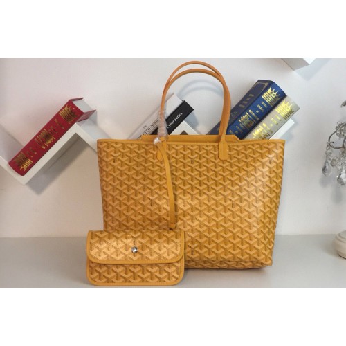 Goyard Saint Louis PM bag in Yellow Goyardine Canvas & Chevroches Calfskin Goyard Saint Louis PM bag in Yellow Goyardine Canvas & Chevroches Calfskin