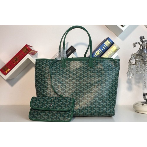 Goyard Saint Louis PM bag in Green Goyardine Canvas & Chevroches Calfskin Goyard Saint Louis PM bag in Green Goyardine Canvas & Chevroches Calfskin