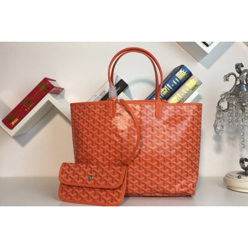 Goyard Saint Louis PM bag in Orange Goyardine Canvas & Chevroches Calfskin Goyard Saint Louis PM bag in Orange Goyardine Canvas & Chevroches Calfskin