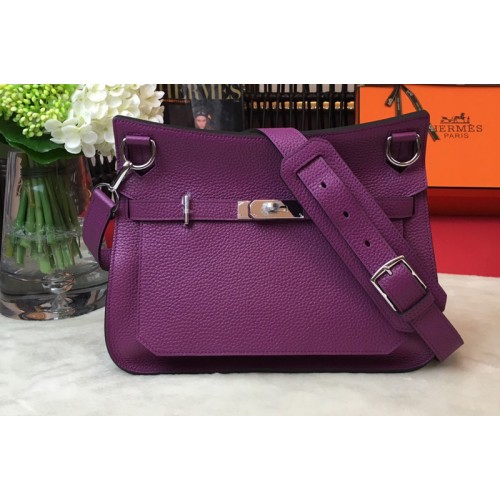 Hermes H061784 Jypsiere 28 bag in Purple original taurillon Clemence leather
