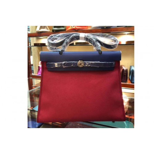 Hermes Herbag 31cm Red Canvas Bag Hermes Herbag 31cm Red Canvas Bag