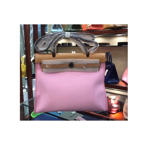 Hermes Herbag 31cm Pink Canvas Bag Hermes Herbag 31cm Pink Canvas Bag