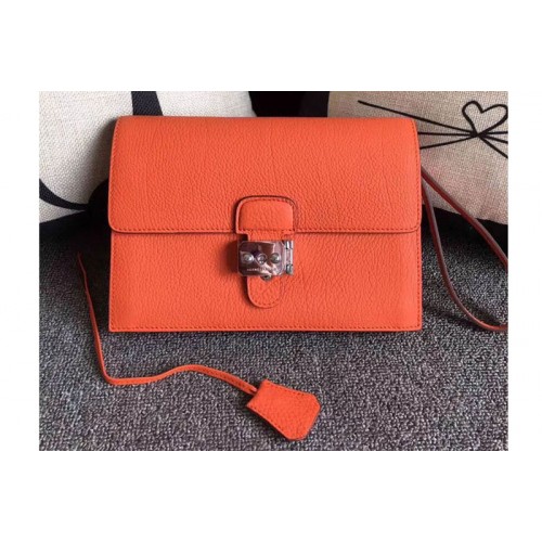Mens Hermes 24cm Clutch Bag Original Swift Leather Orange