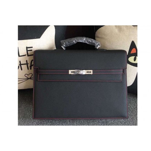 Hermes Kelly Depeche 37mm Briefcase Bags Original Togo Leather Black Hermes Kelly Depeche 37mm Briefcase Bags Original Togo Leather Black