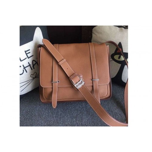 Mens Hermes Steve 32cm Messenger Bags Original Togo Leather Tan Mens Hermes Steve 32cm Messenger Bags Original Togo Leather Tan