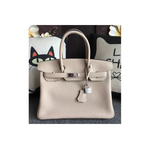 Hermes Birkin 30 Tote Bags Original Togo Leather Handstitched Light Gray Hermes Birkin 30 Tote Bags Original Togo Leather Handstitched Light Gray