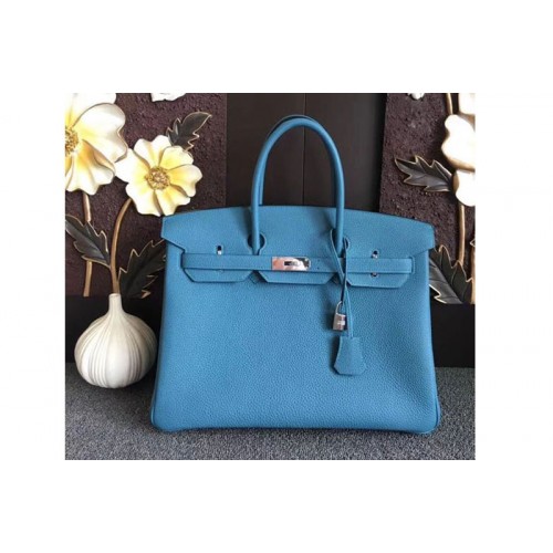 Hermes Birkin 30 Tote Bags Original Togo Leather Handstitched Blue Jeans Hermes Birkin 30 Tote Bags Original Togo Leather Handstitched Blue Jeans