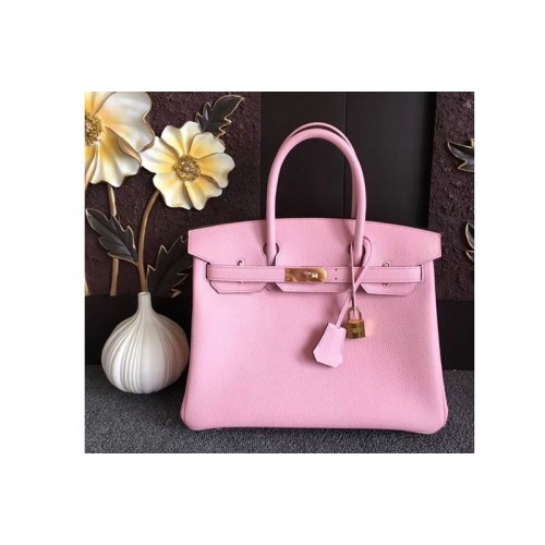 Hermes Birkin 30 Tote Bags Original Togo Leather Handstitched Pink Hermes Birkin 30 Tote Bags Original Togo Leather Handstitched Pink