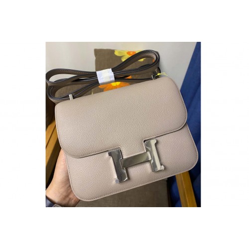 Hermes constance 19 Bag in Gray Epsom Leather with Silver Buckle Hermes constance 19 Bag in Gray Epsom Leather with Silver Buckle