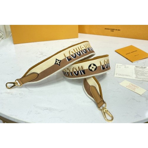 Louis Vuitton J02506 bandouliere Jacquard Strap in Brown White Louis Vuitton J02506 bandouliere Jacquard Strap in Brown White