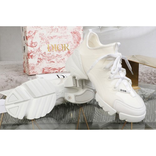 Women Dior KCK222ND-Connect sneaker in White neoprene Women Dior KCK222ND-Connect sneaker in White neoprene