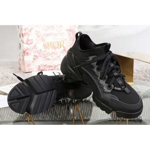 Women Dior KCK222ND-Connect sneaker in Black neoprene