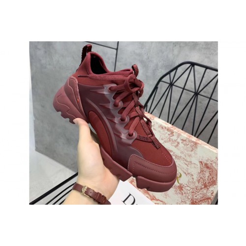 Women Dior KCK222ND-Connect sneaker in Bordeaux neoprene Women Dior KCK222ND-Connect sneaker in Bordeaux neoprene