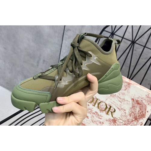 Women Dior KCK222ND-Connect sneaker in Khaki neoprene Women Dior KCK222ND-Connect sneaker in Khaki neoprene