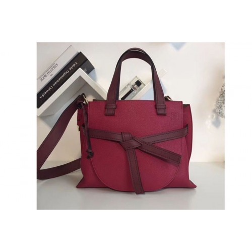 Loewe Gate Top Handle Small Bags Original Leather Raspberry Wine