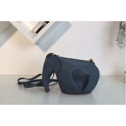Loewe Elephant Mini Bag Classic Calf Leather Blue Loewe Elephant Mini Bag Classic Calf Leather Blue
