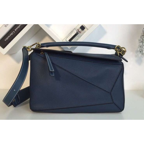 Loewe Puzzle Bags Original Calf Leather Dark Blue Loewe Puzzle Bags Original Calf Leather Dark Blue