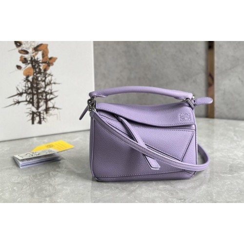 Loewe Mini Puzzle bag in Purple classic calfskin