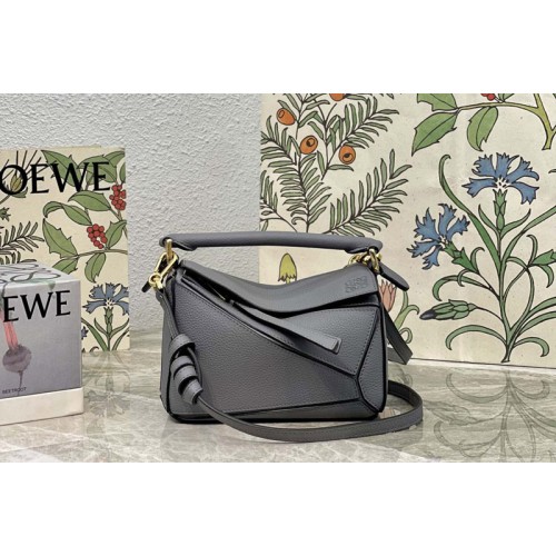 Loewe Mini Puzzle bag in Grey classic calfskin